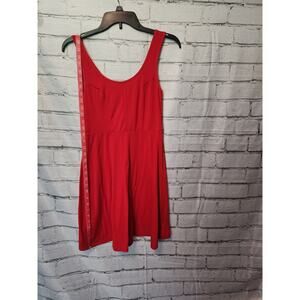Xhilaration Juniors Red Sleeveless Swing Dress